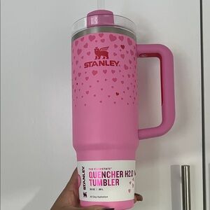Stanley Pink Heart Quencher Tumbler